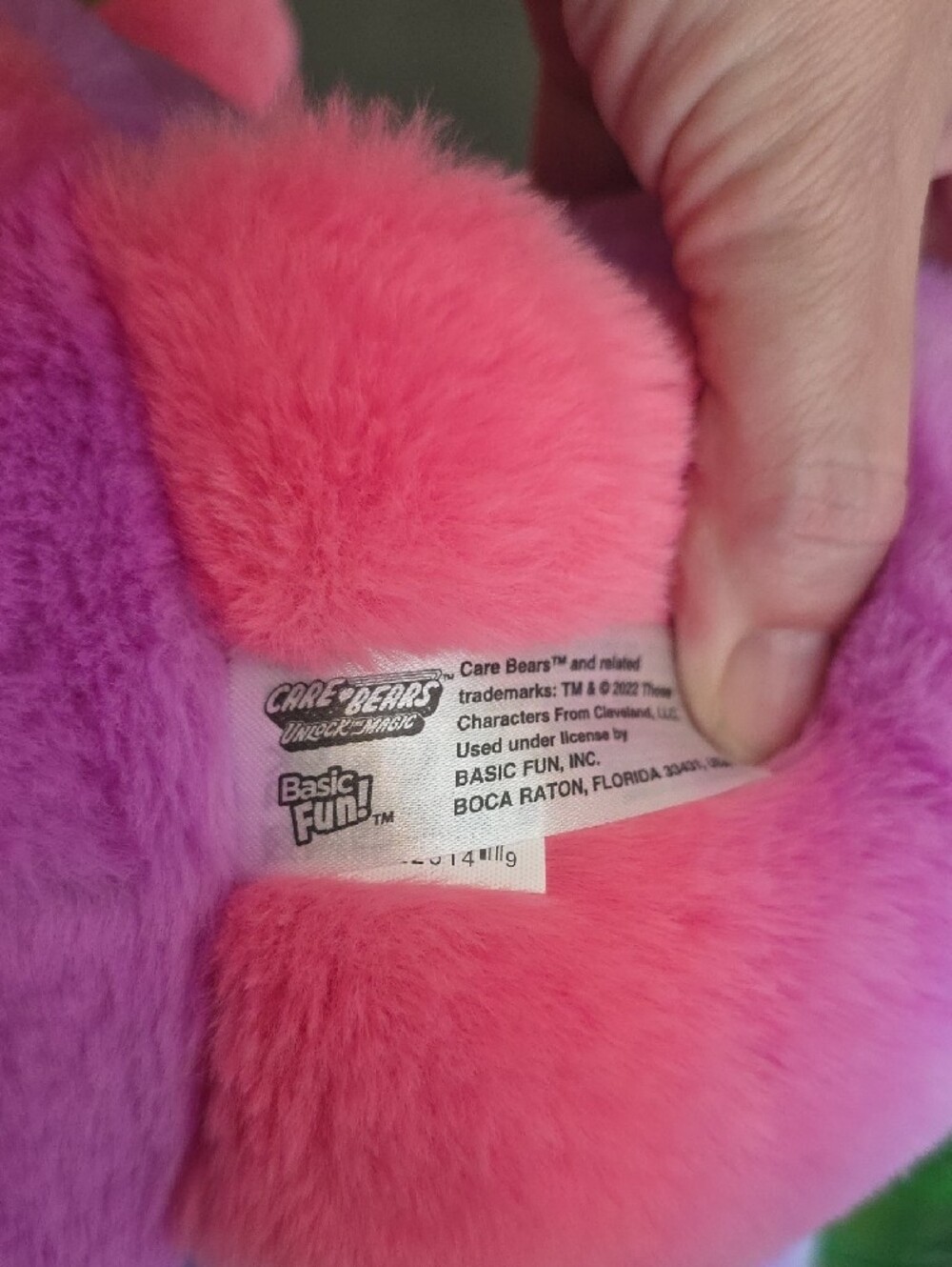24" Care Bears Rainbow Star Belly Plush - Dare To Care Bear - Picture 7 of 7
